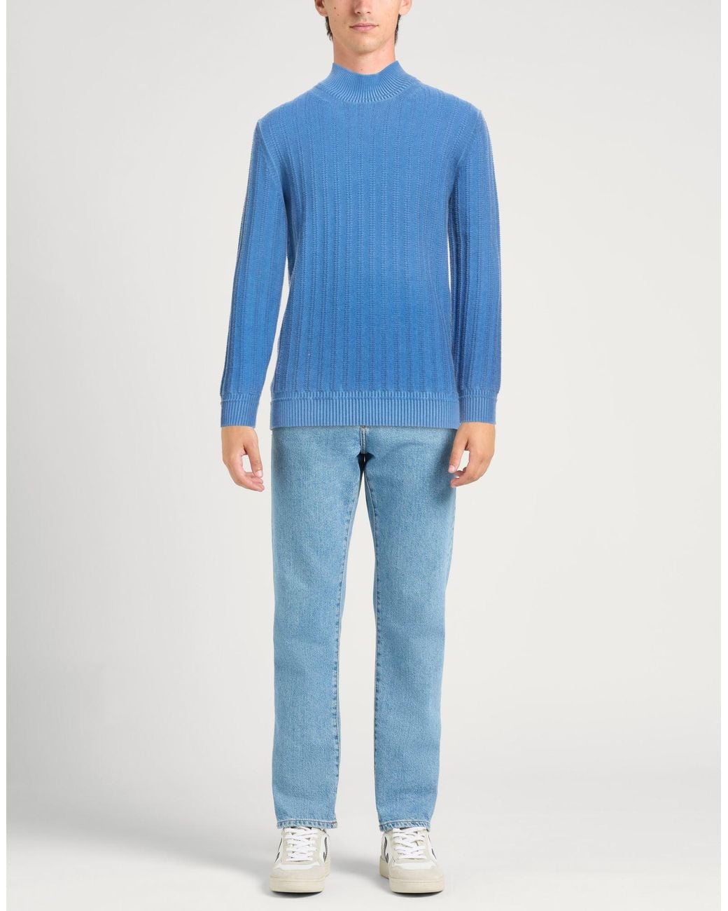 Kangra Blue Slate Turtleneck Wool for men