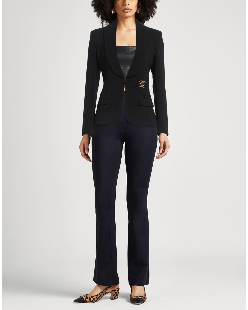 DIVEDIVINE Black Blazer Polyester, Elastane