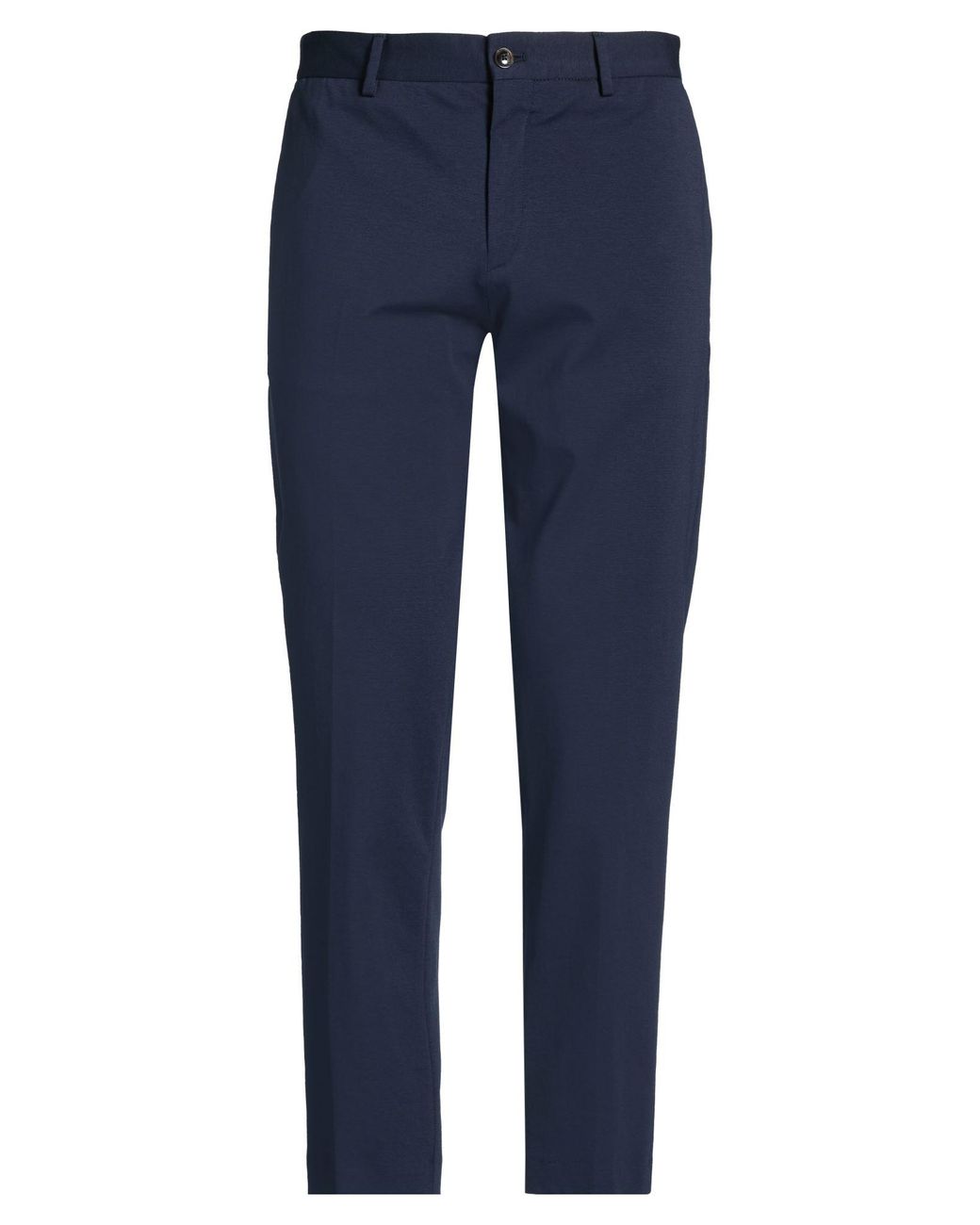 Daniele Alessandrini Blue Midnight Pants Cotton, Polyamide, Elastane for men