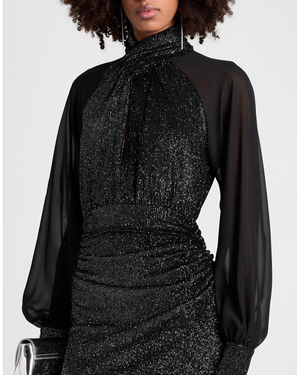 Jijil Black Mini Dress Polyester, Elastane