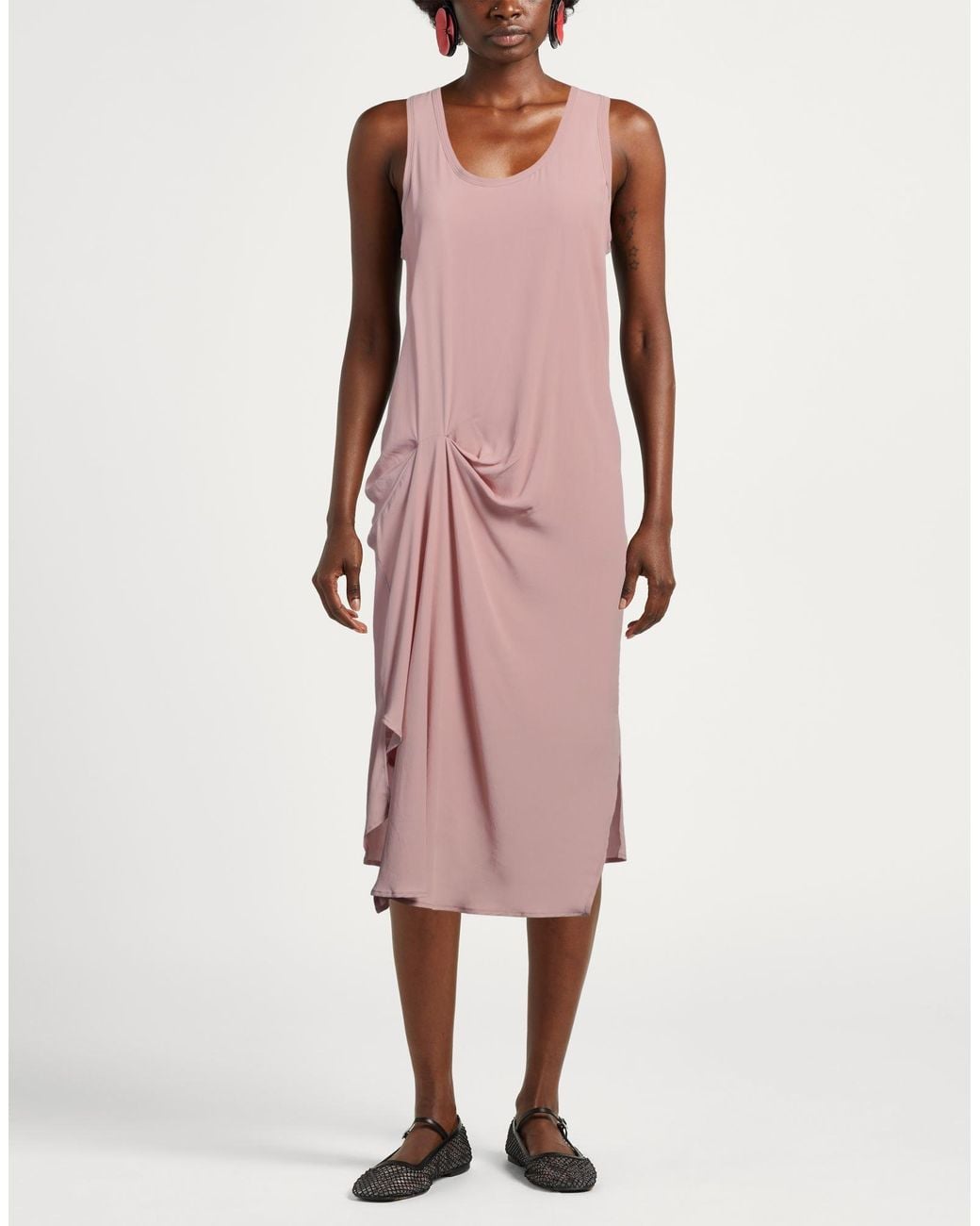 8pm Pink Midi Dress Acetate, Silk