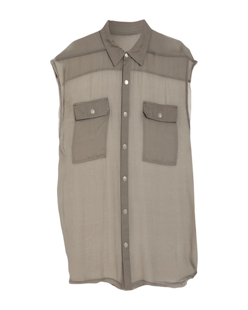 Rick Owens Gray Shirt Silk for men