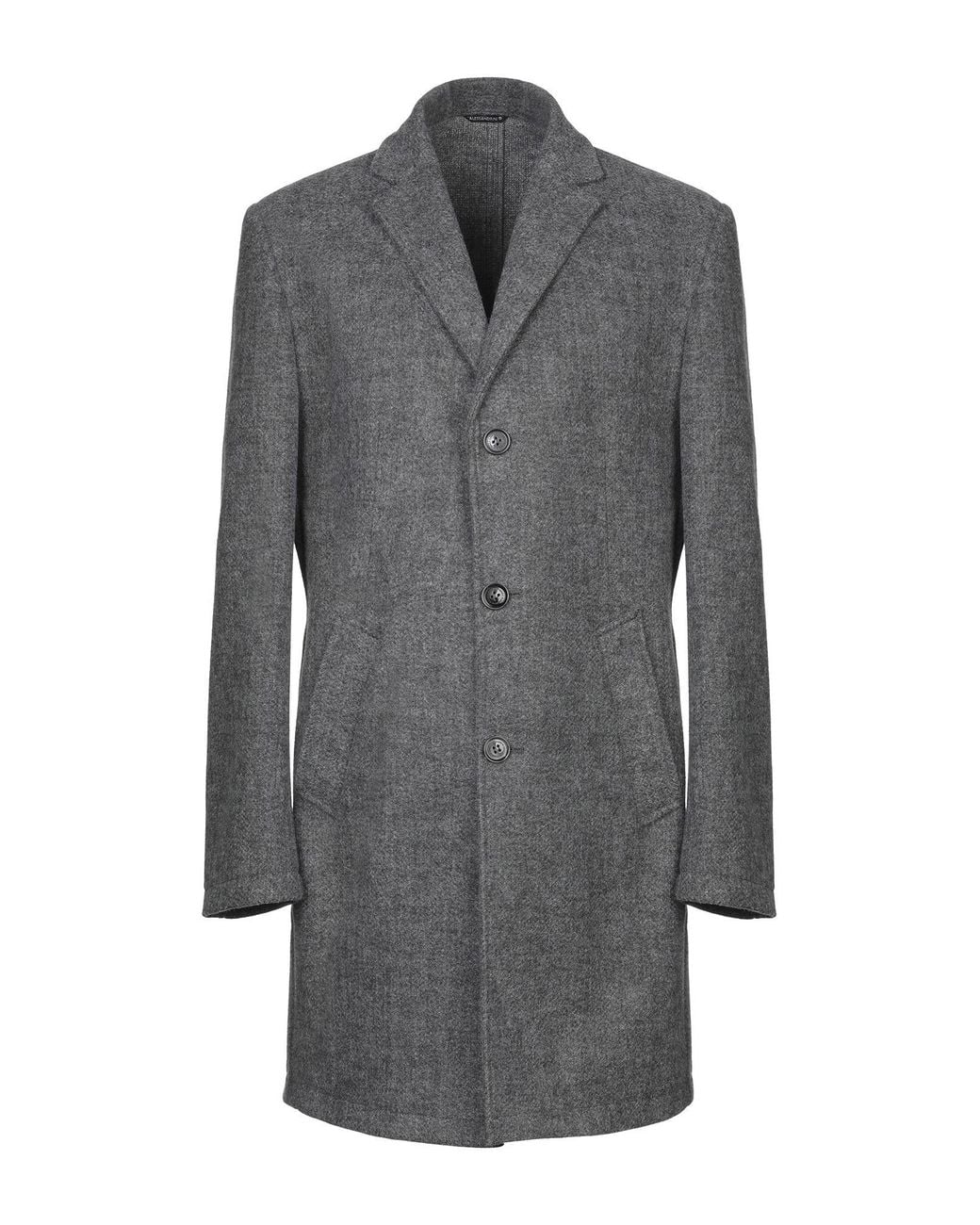 Daniele Alessandrini Gray Coat Polyester for men