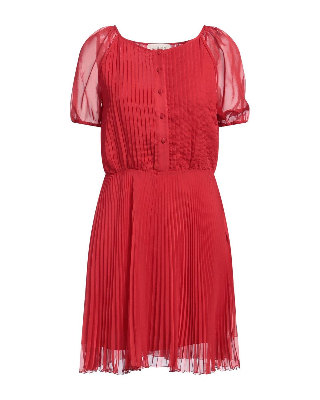 Anna Molinari Red Mini Dress Polyester