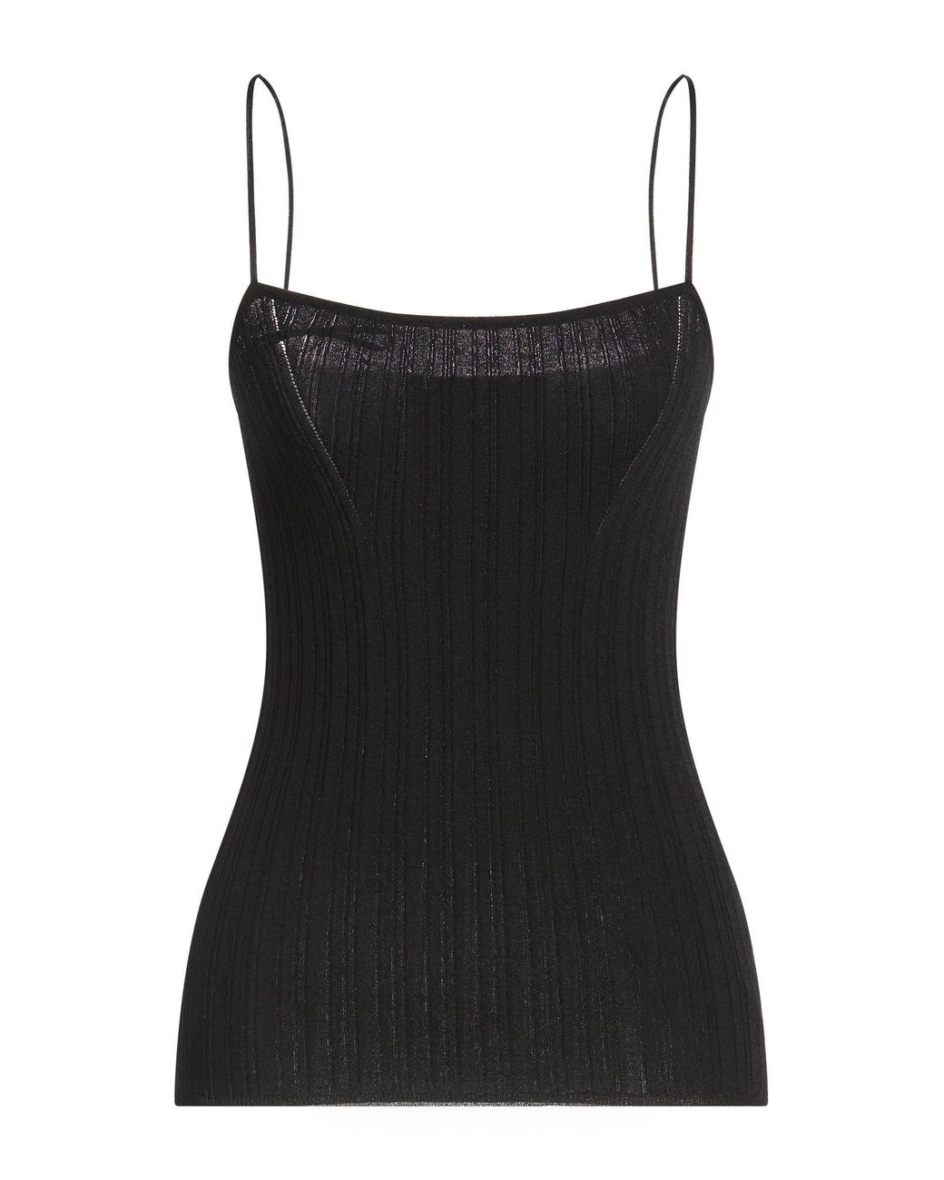 Erika Cavallini Semi Couture Black Top Viscose, Polyamide