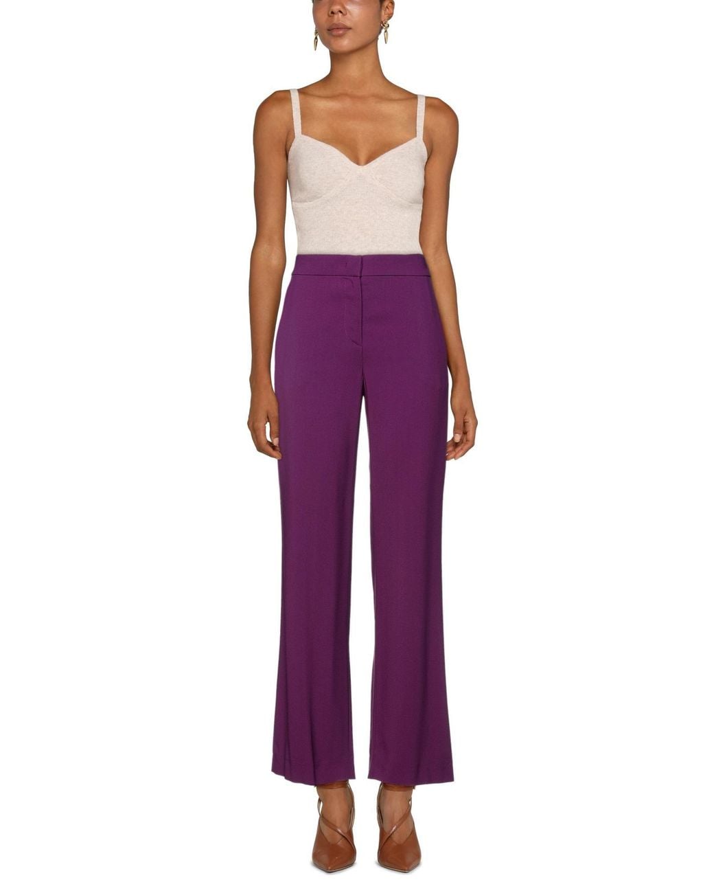 Missoni Purple Mauve Pants Viscose