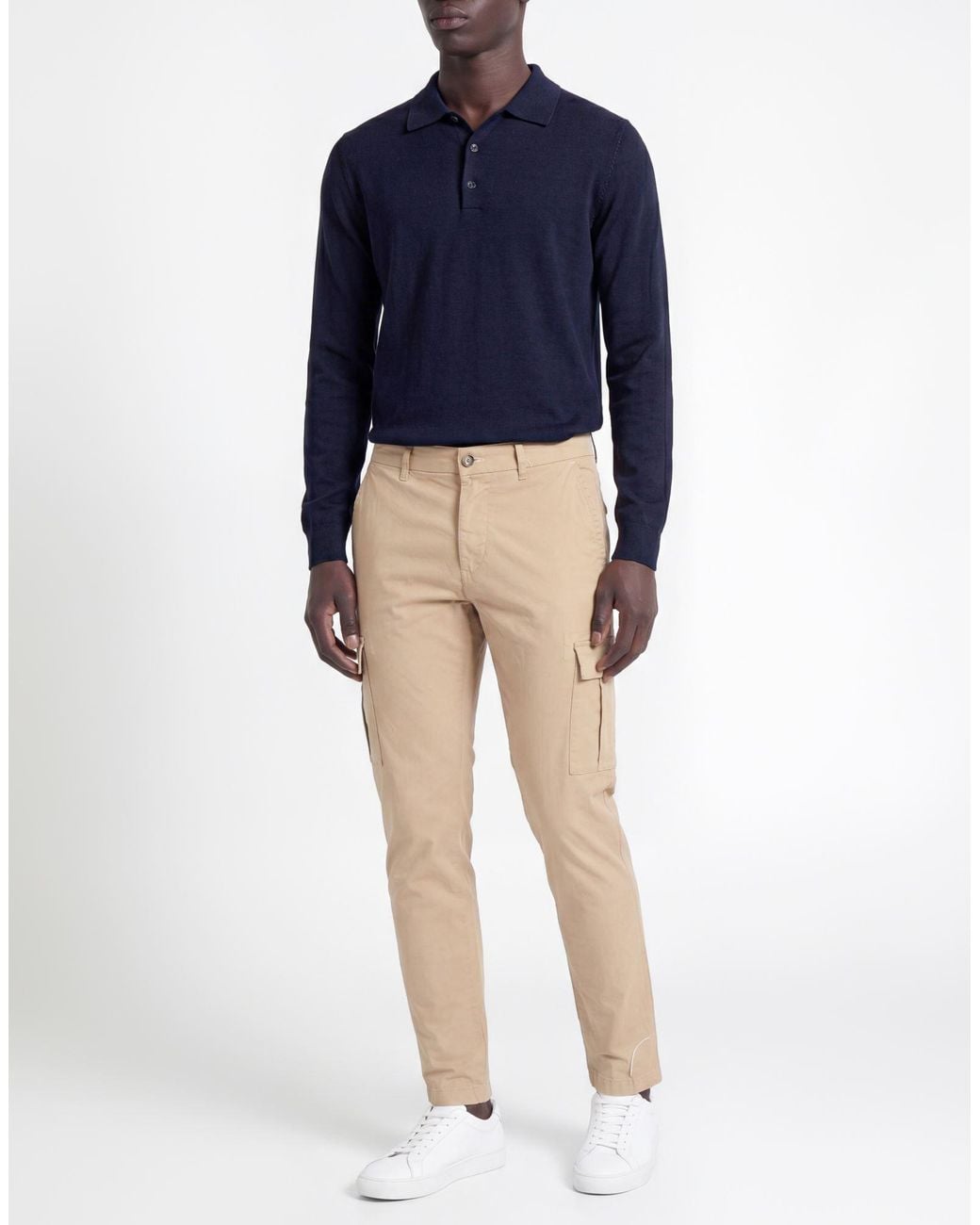 Gas Natural Sand Pants Cotton, Elastane for men