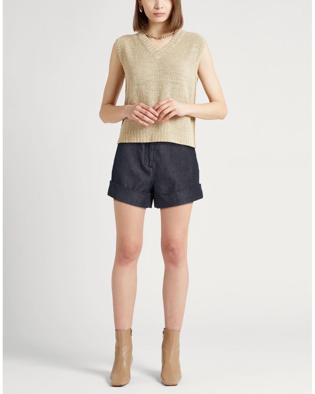 Max Mara Blue Denim Shorts