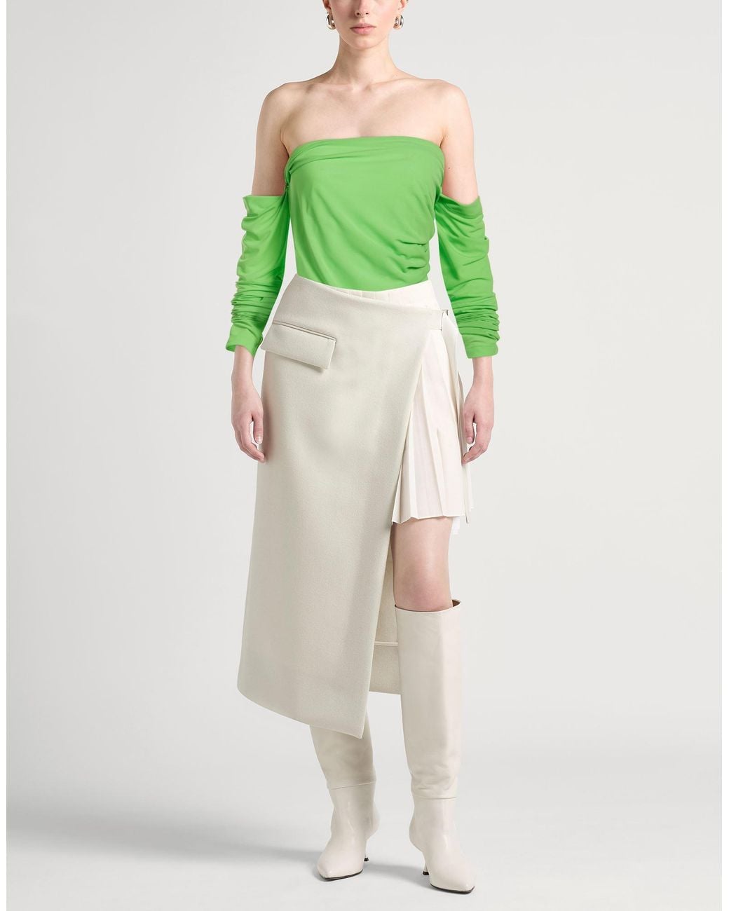 Top Helmut Lang de color Green