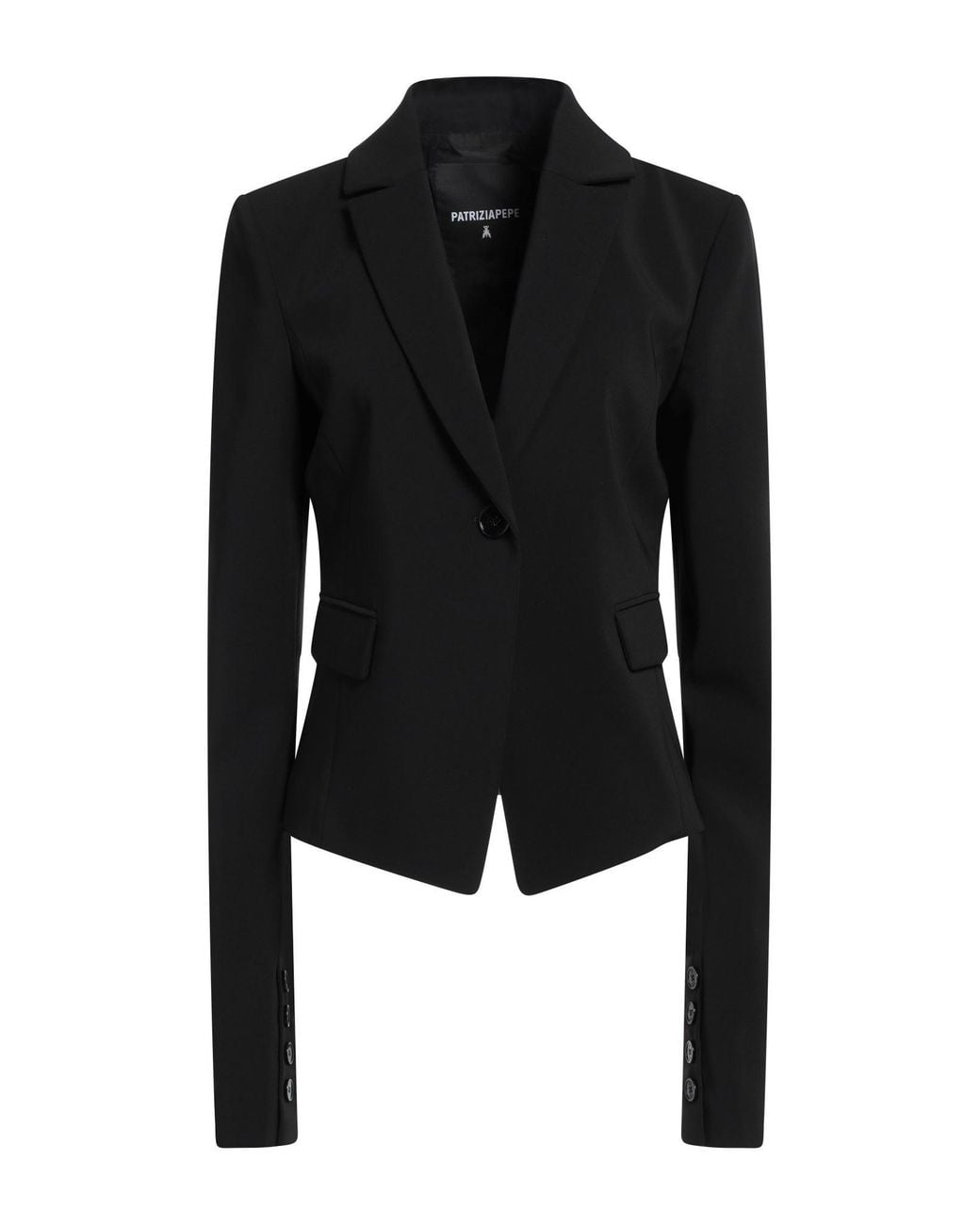 Patrizia Pepe Black Blazer Polyester, Elastane