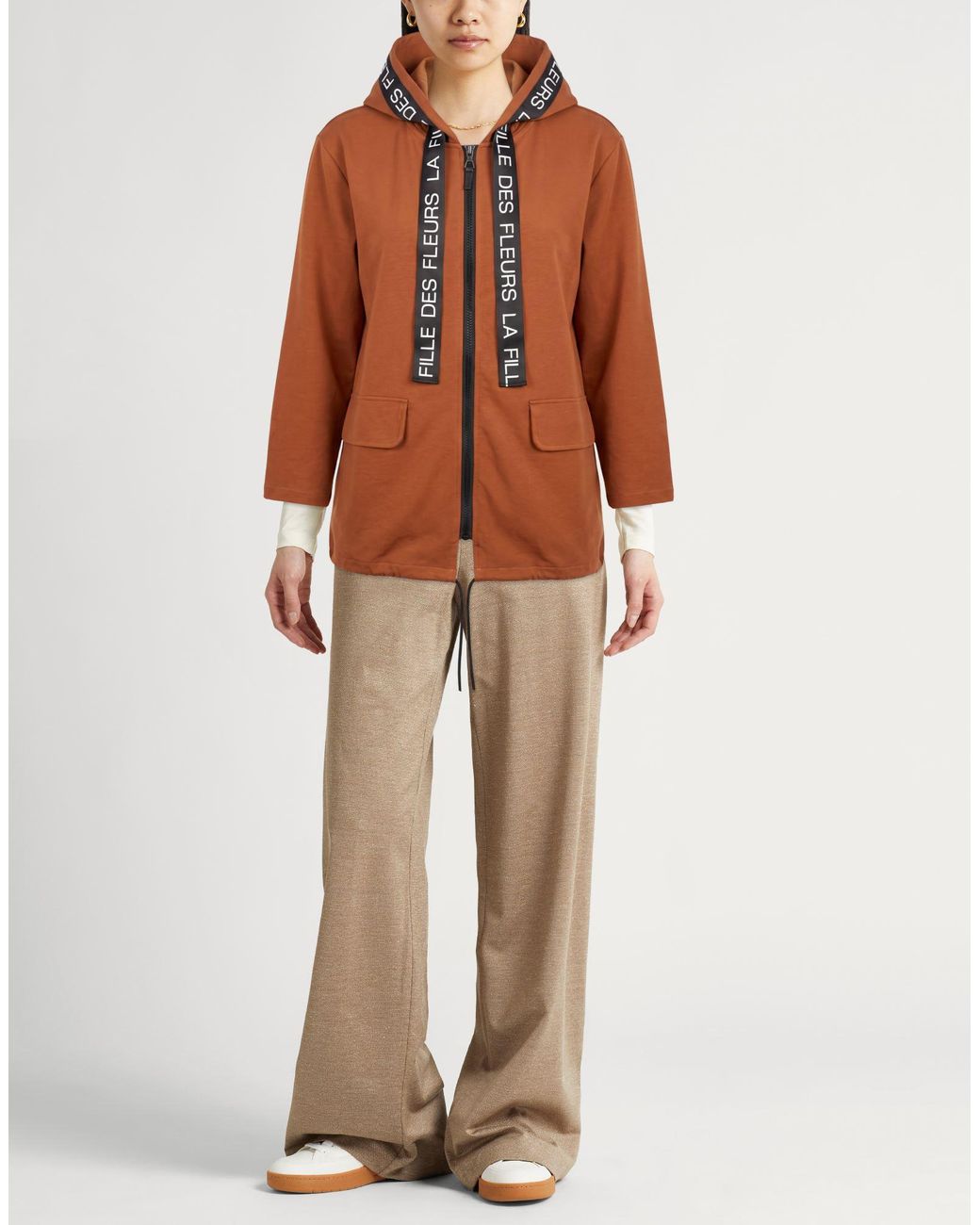 La Fille Des Fleurs Brown Tan Jacket Polyester