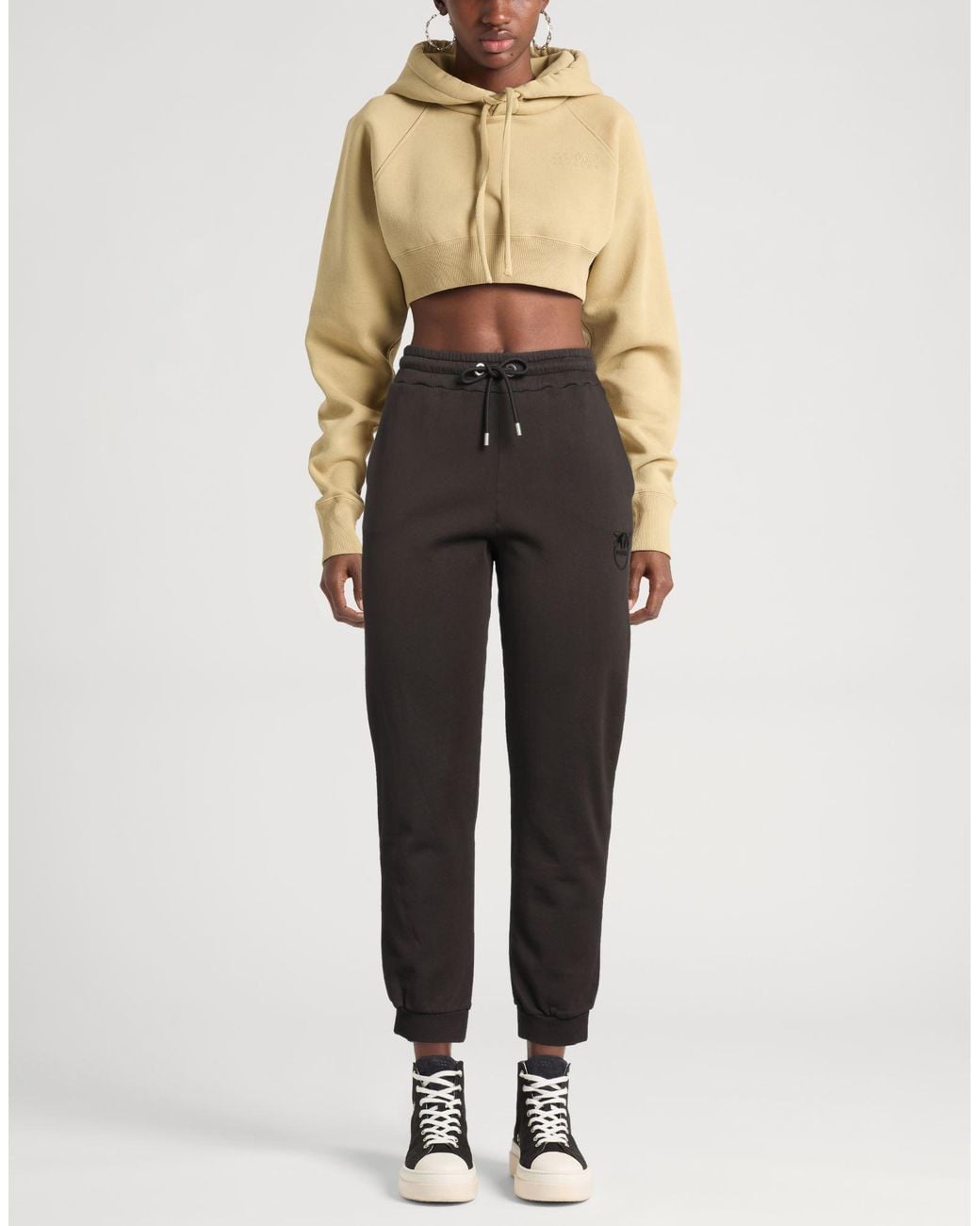 Pinko Black Pants Cotton, Elastane