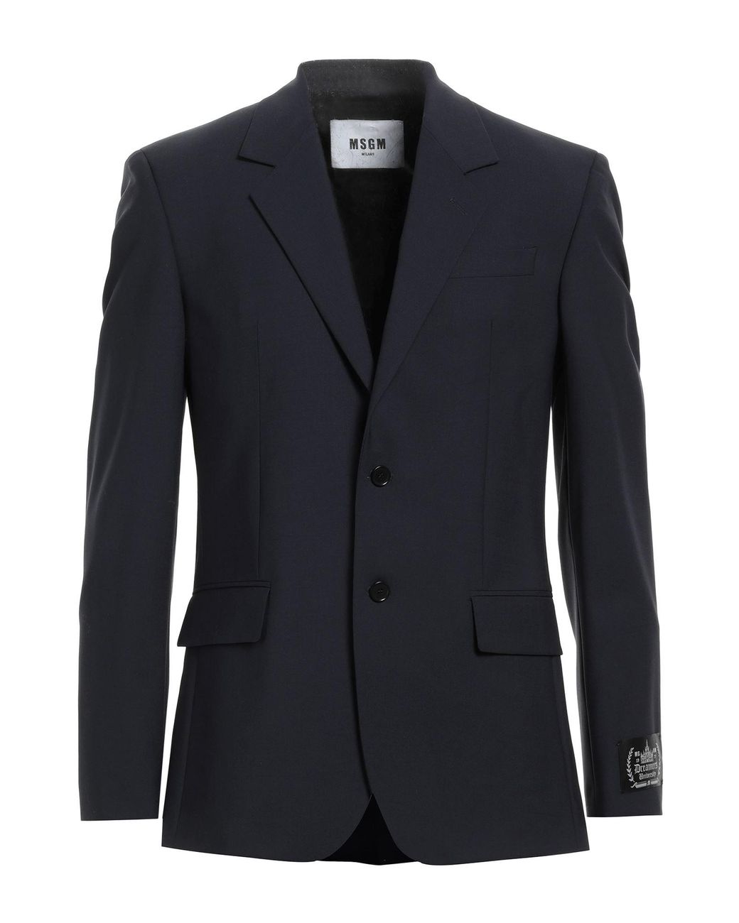 MSGM Blue Blazer Virgin Wool, Elastane for men