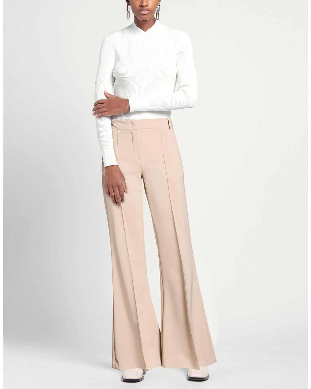 ACTUALEE Natural Sand Pants Polyester, Elastane