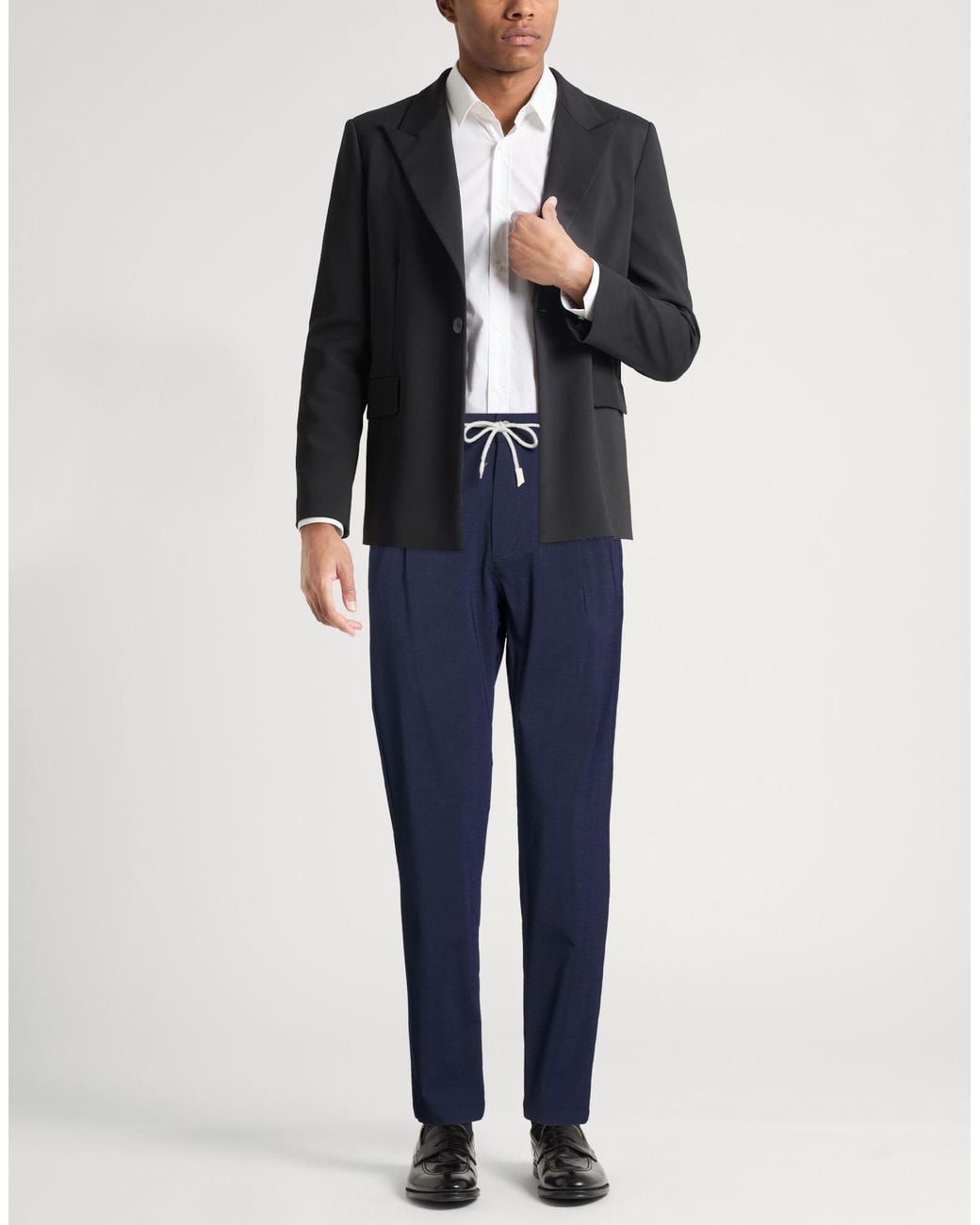 Eleventy Blue Midnight Pants Wool, Elastane for men