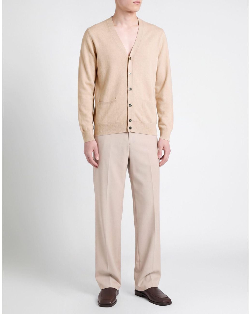 Della Ciana Natural Cardigan Merino Wool, Cashmere for men