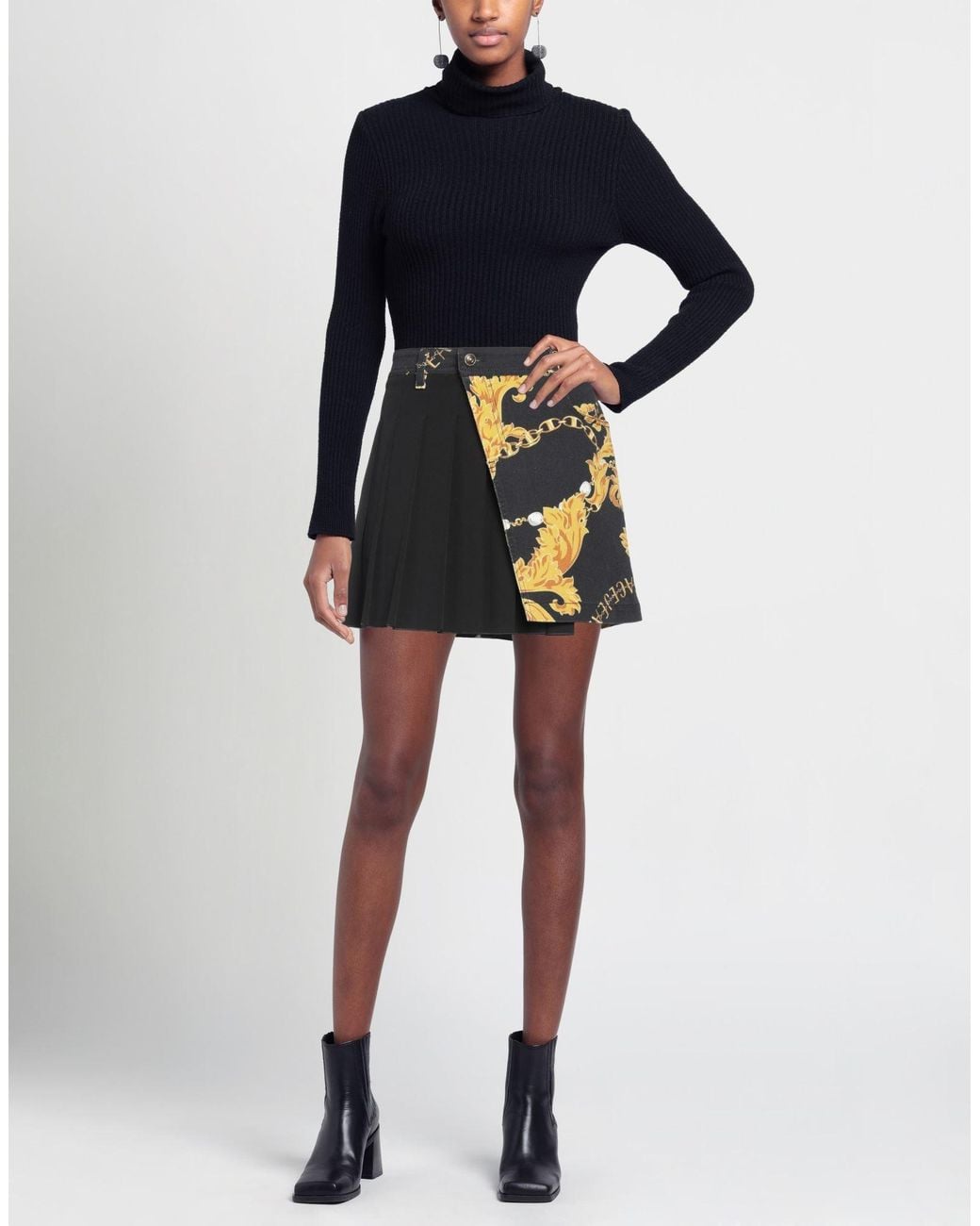 Versace Jeans Couture Black Denim Skirt