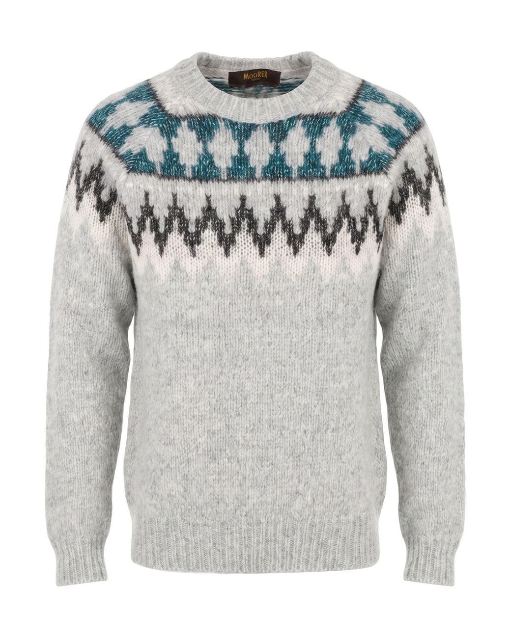 Moorer Gray Sweaters for men