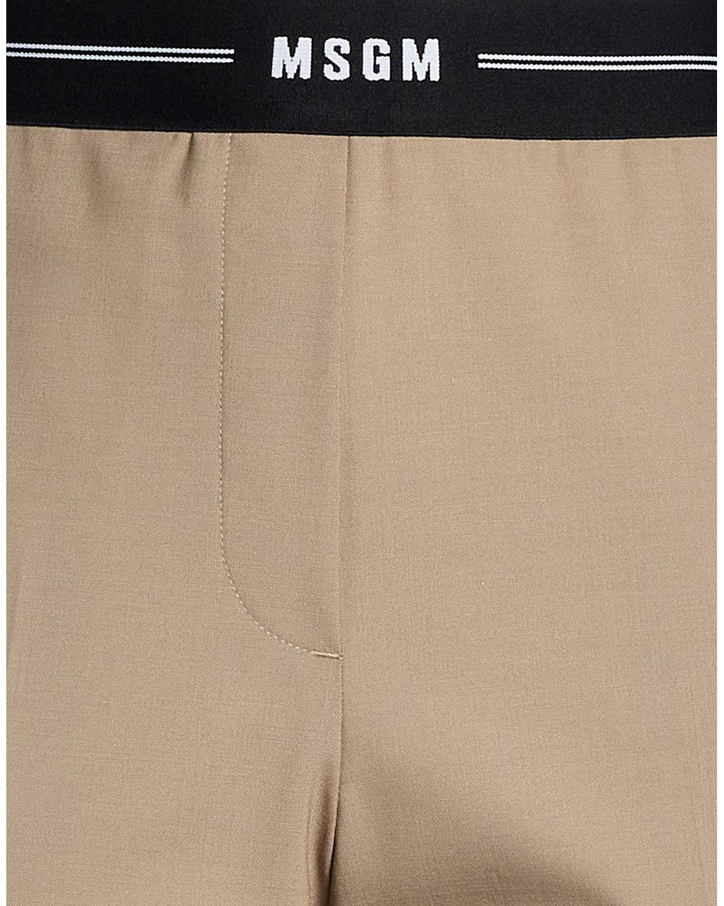MSGM Natural Pants Virgin Wool, Elastane