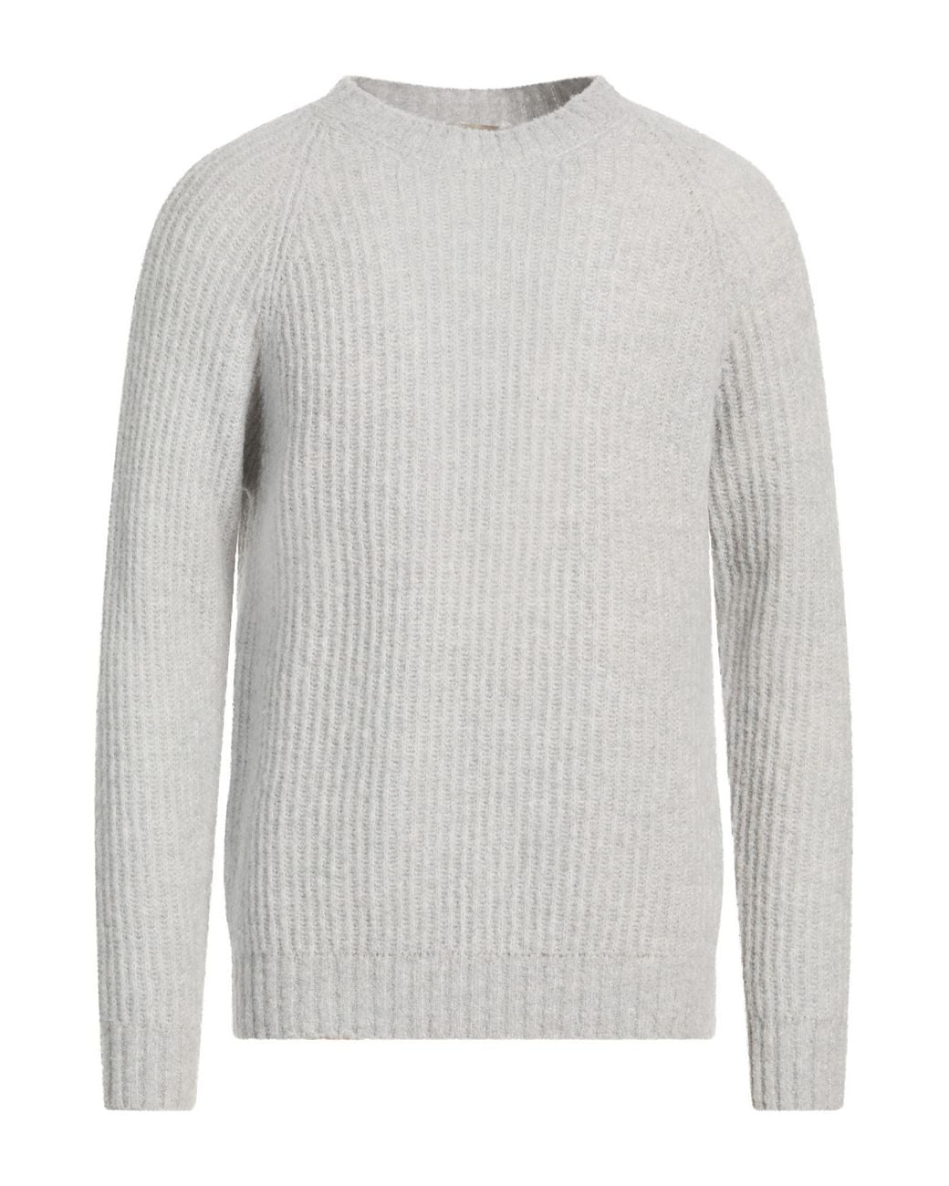 Irish Crone Gray Sweater Virgin Wool, Cotton, Polyamide for men