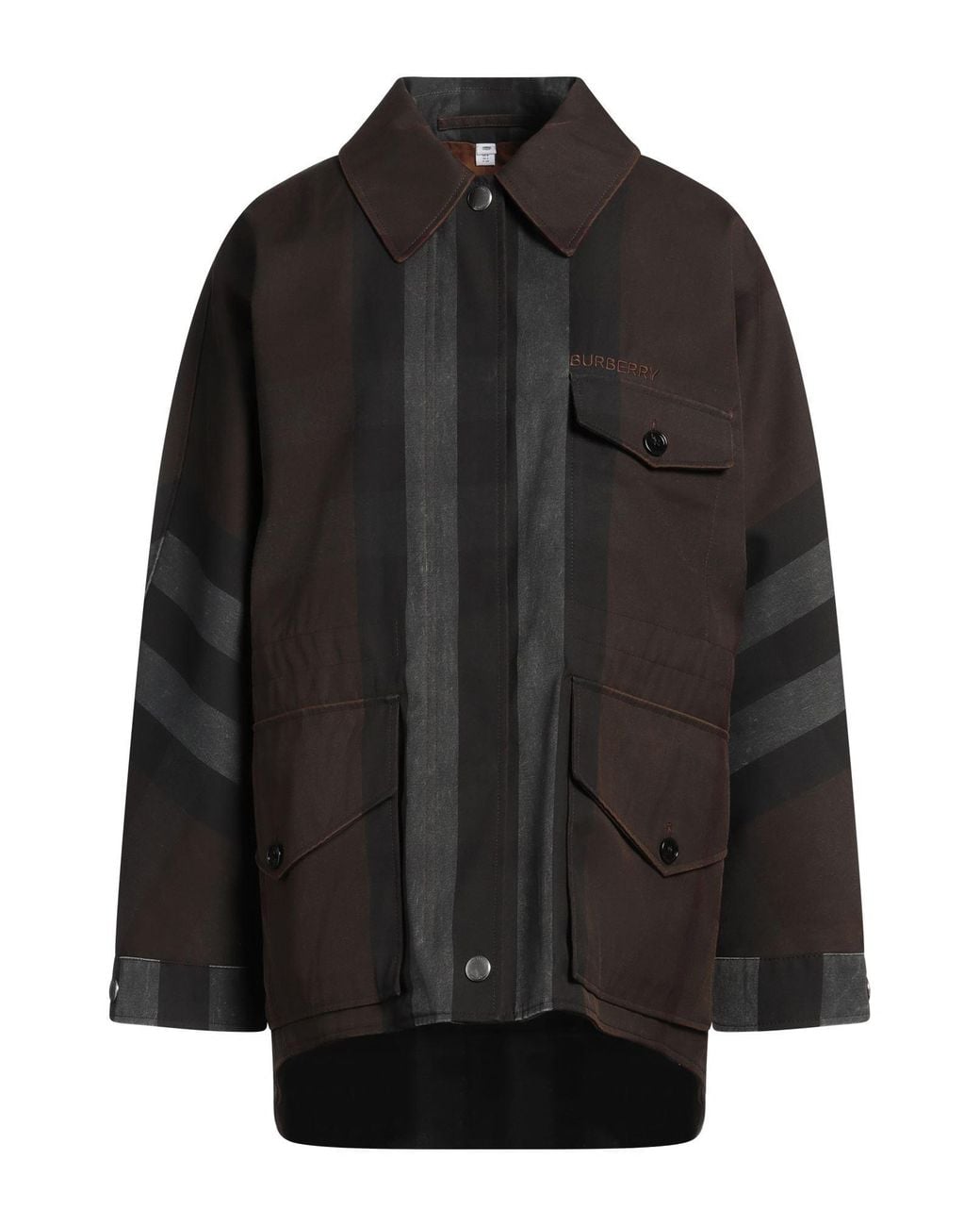 Burberry Black Jacket Polyester, Cotton