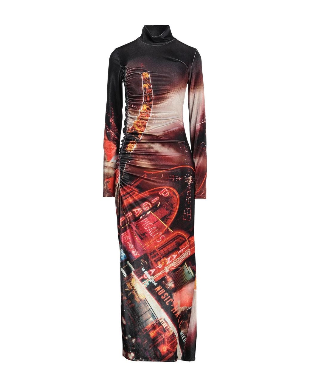 Jean Paul Gaultier Red Maxi Dress Polyamide, Elastane