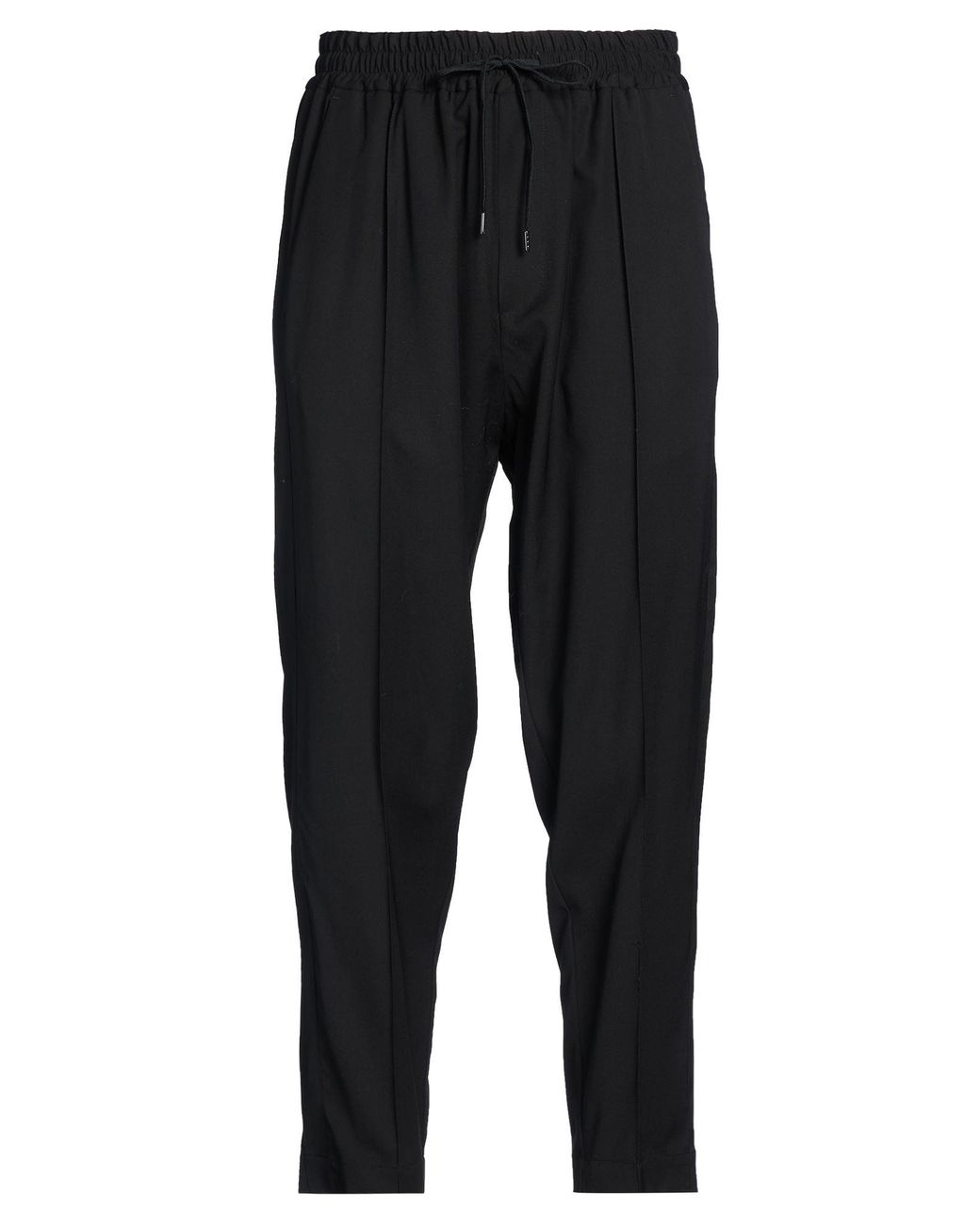 Isabel Benenato Black Pants Virgin Wool for men