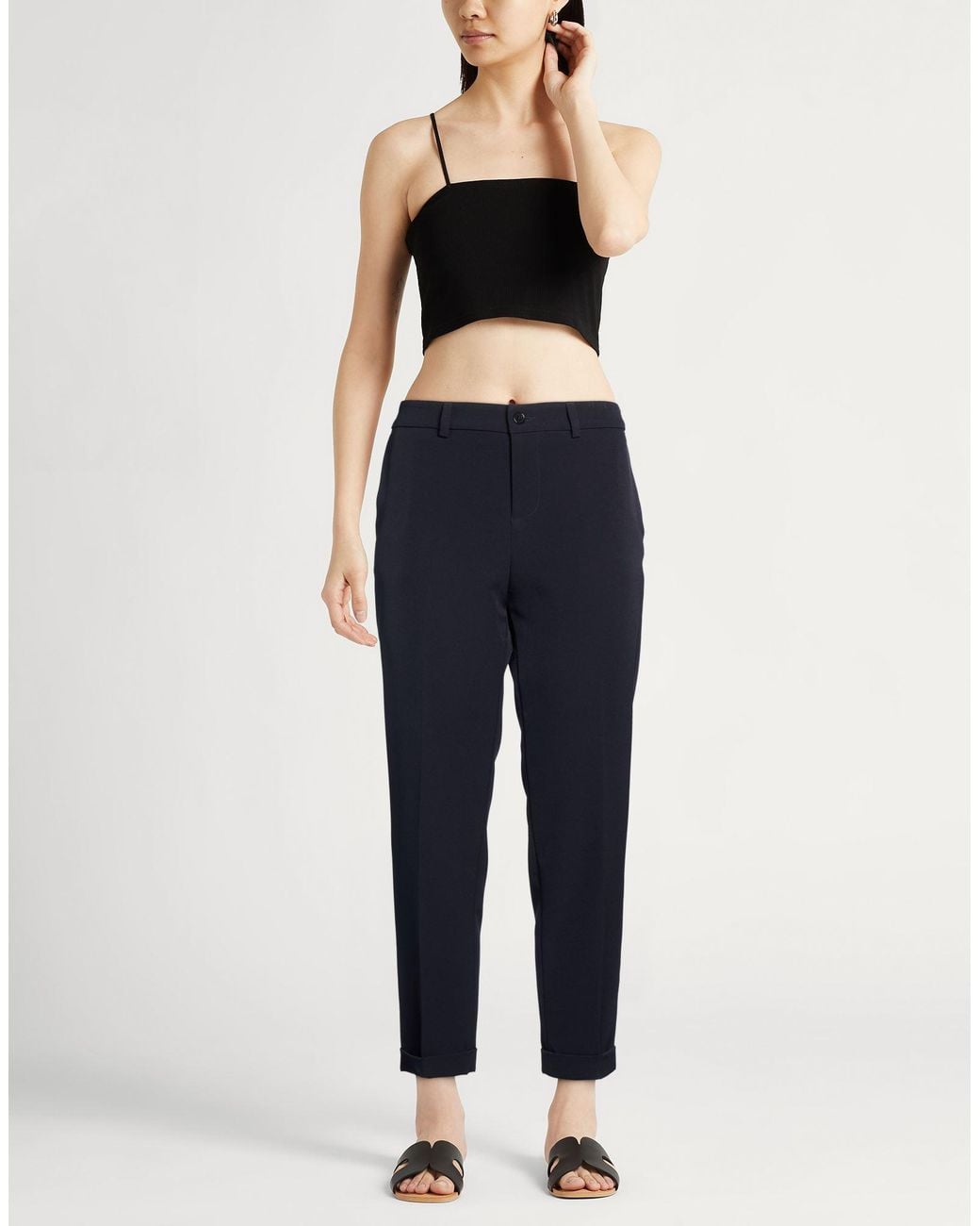Liu Jo Blue Pants Polyester, Elastane