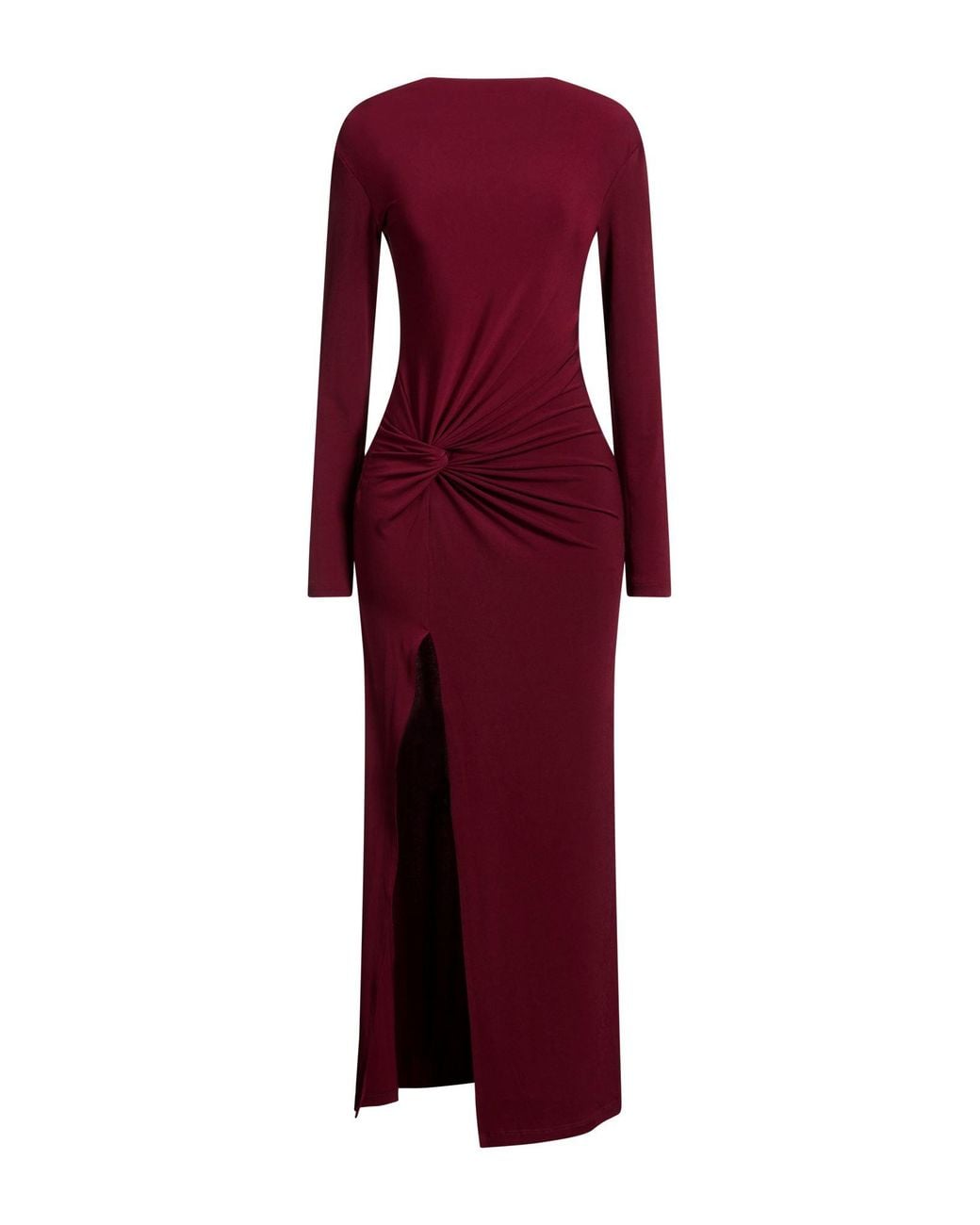 Patrizia Pepe Red Burgundy Maxi Dress Polyester, Elastane