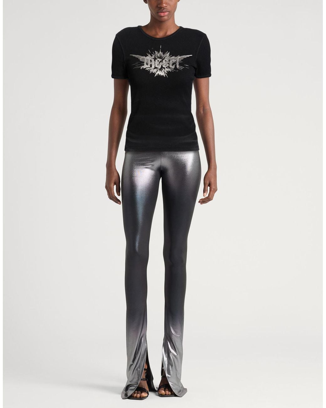 DIESEL Black T-Shirt Cotton, Elastane