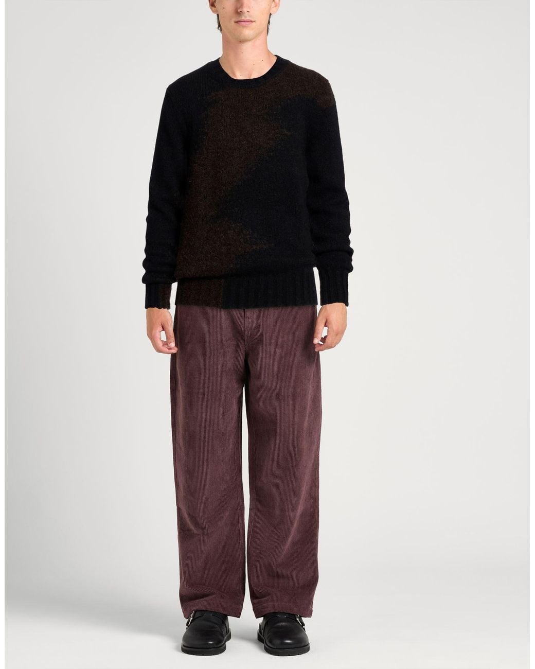 Messagerie Black Sweater Baby Alpaca Wool, Polyamide, Wool for men
