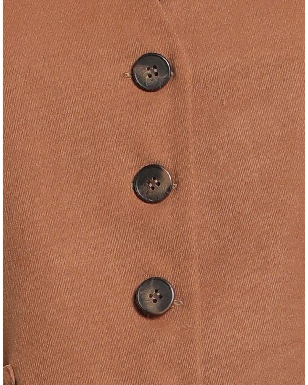 Dixie Natural Camel Tailored Vest Polyester, Elastane