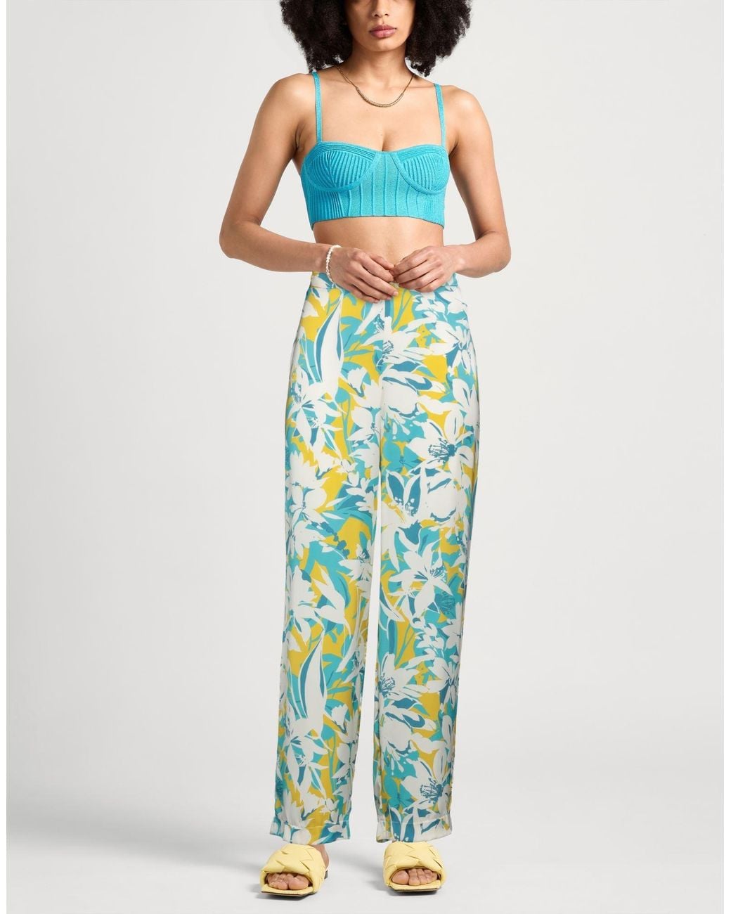 Caractere Blue Pants Polyester