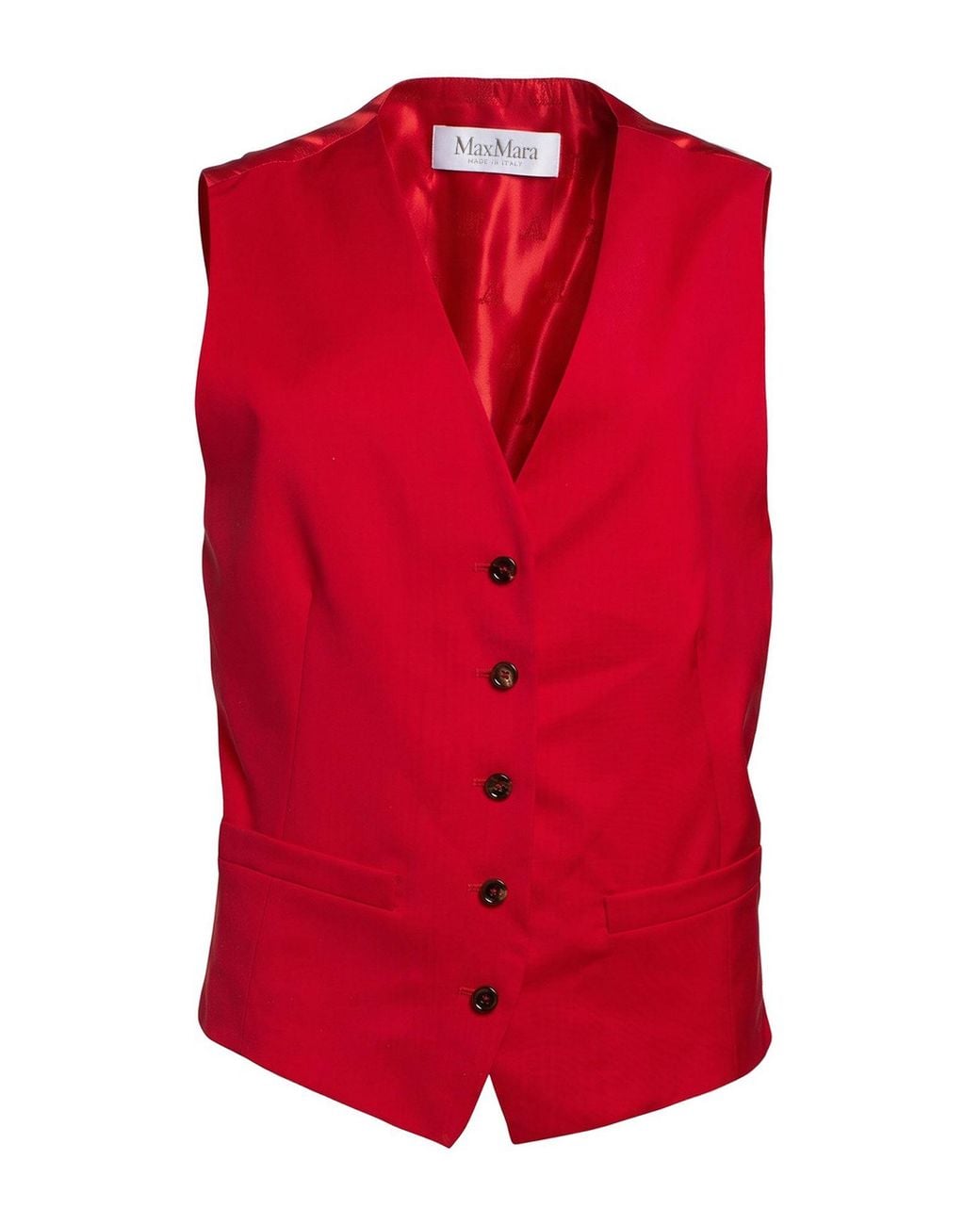 Max Mara Red Waistcoat