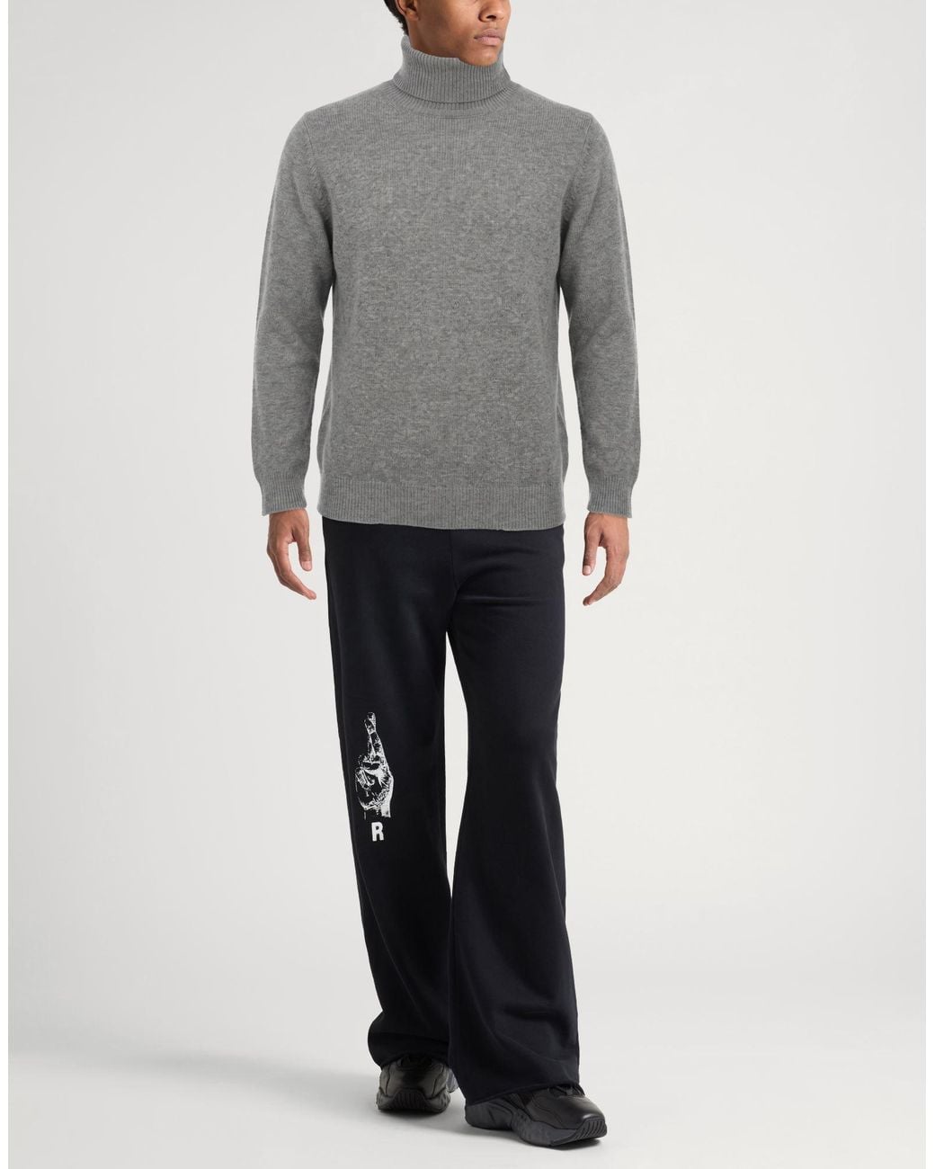 MM6 by Maison Margiela Gray Turtlenecks for men