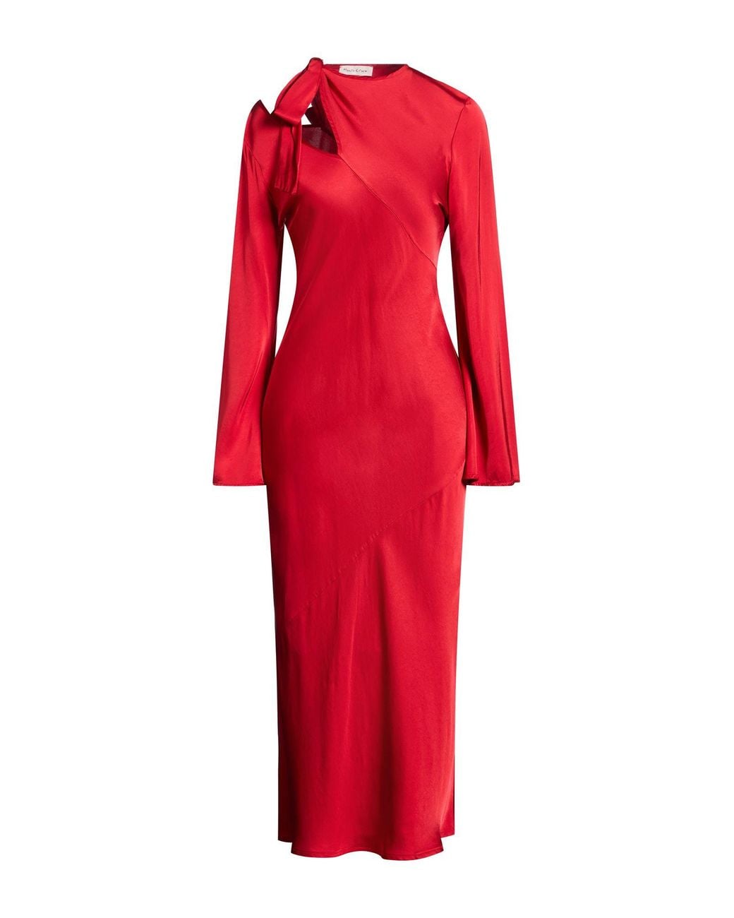 Manila Grace Red Maxi Dress Viscose