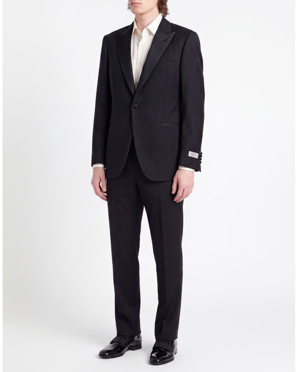 Canali Black Suit Wool for men