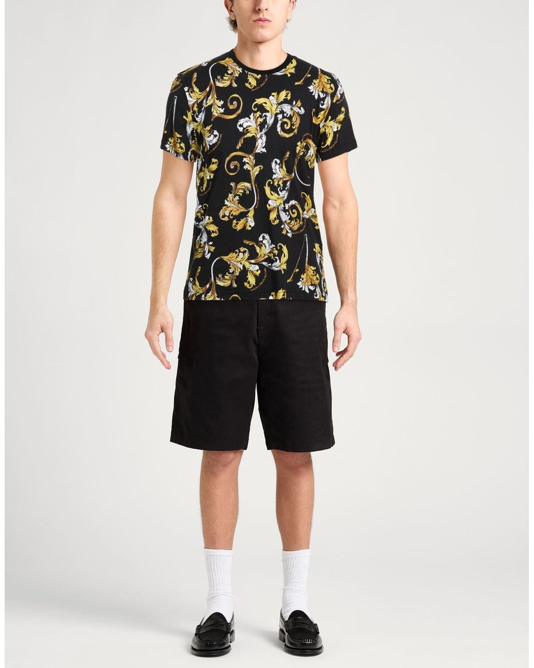Versace Jeans Couture Black T-Shirt Cotton for men