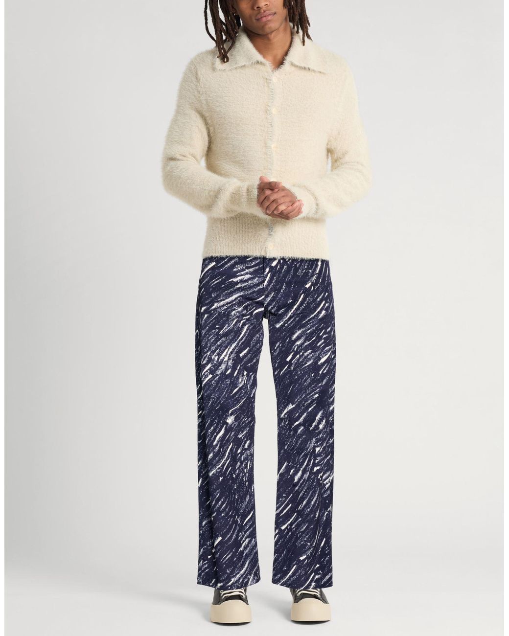 Marni Blue Pants Cotton, Elastane for men
