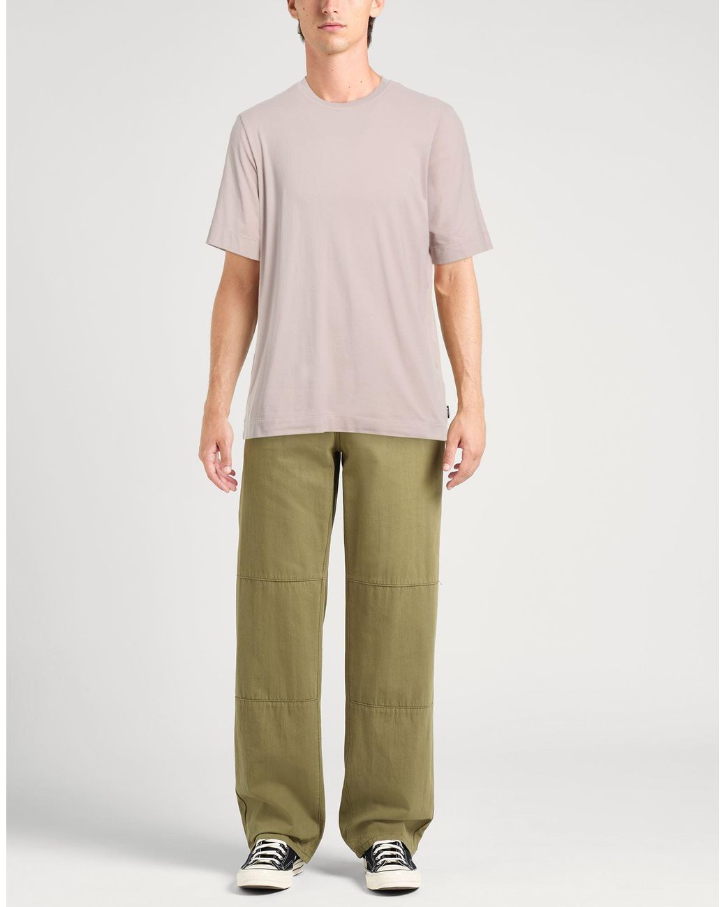 Alpha Studio Pink Taupe T-Shirt Cotton, Elastane for men