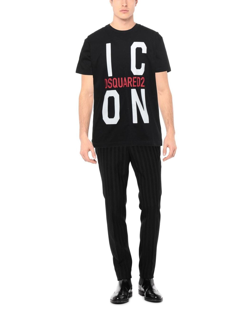 DSquared² Black T-Shirt Cotton for men