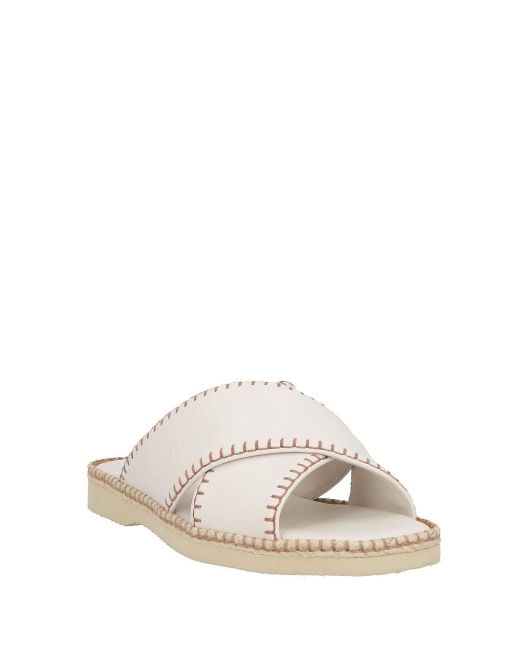 Hogan White Ivory Sandals Leather