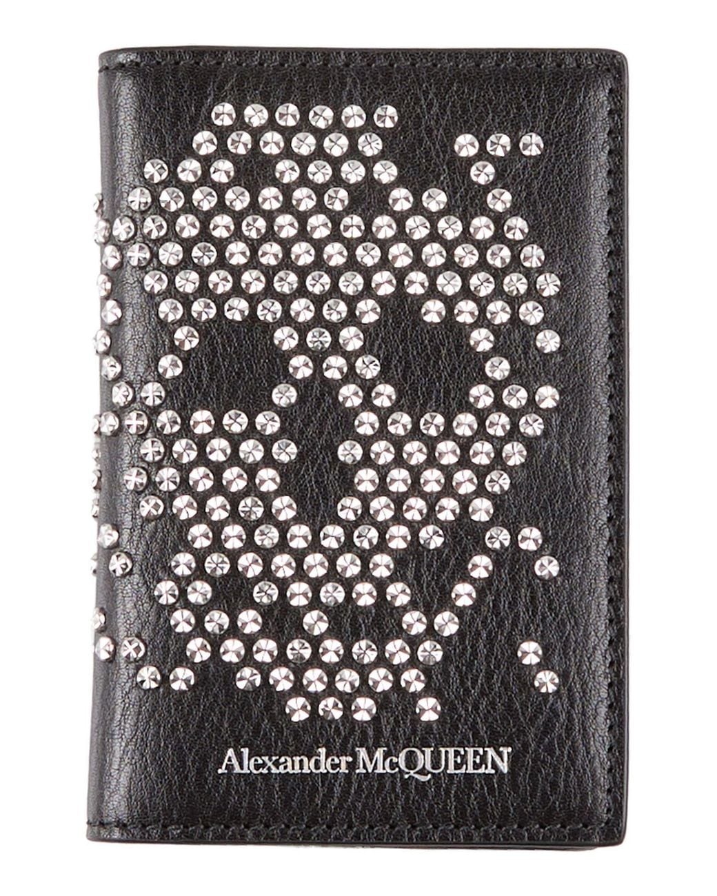 McQueen Black Cardholder Leather for men