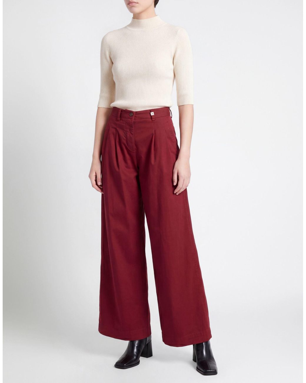 Myths Red Pants Cotton, Elastane