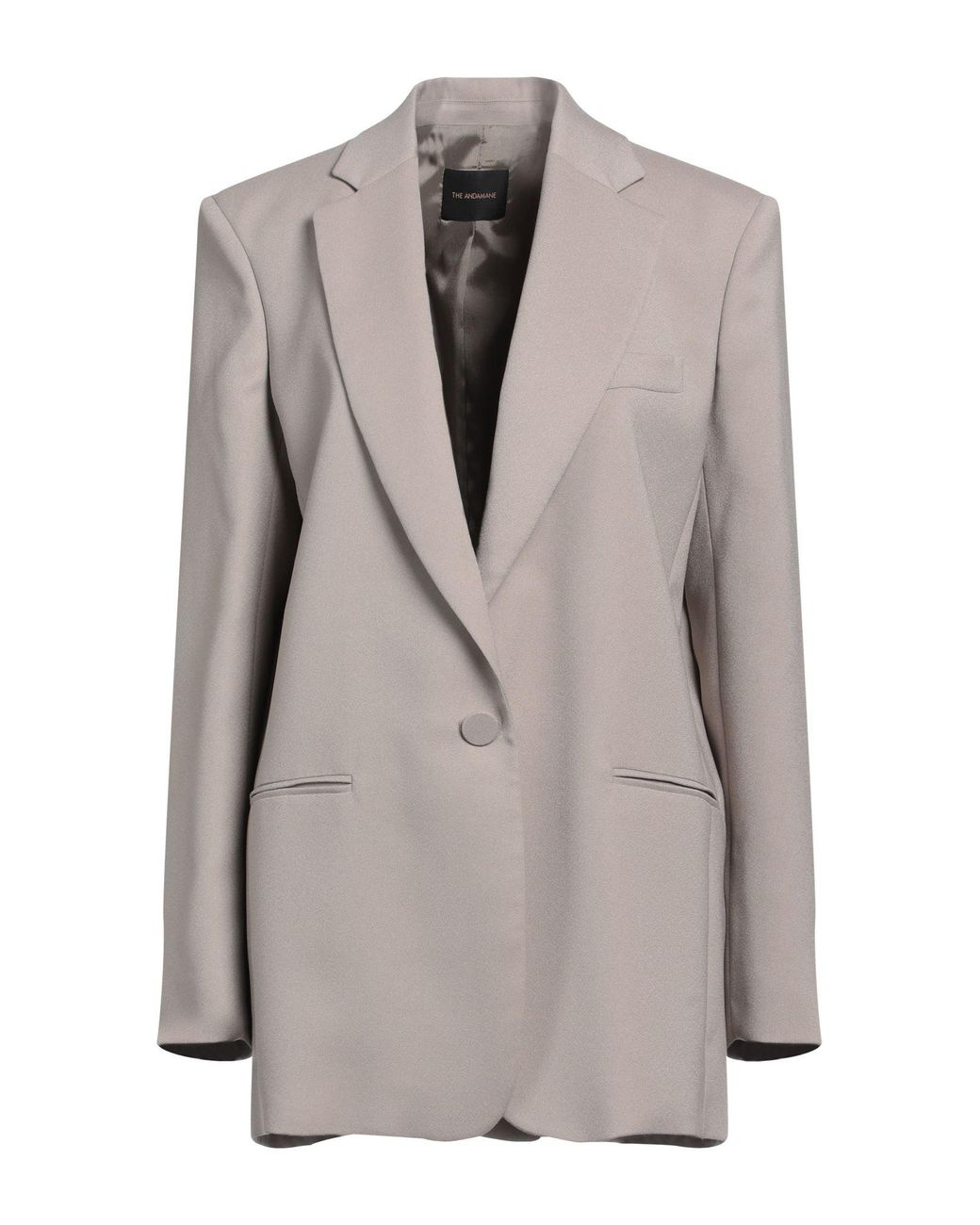 ANDAMANE Gray Taupe Blazer Polyester