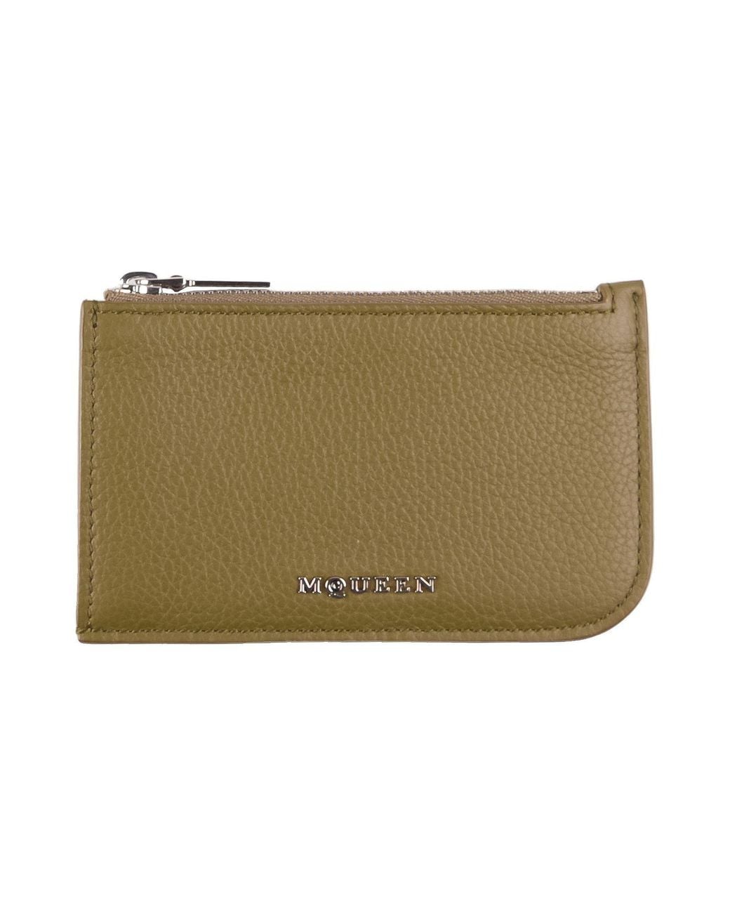 McQueen Natural Military Coin Purse Leather