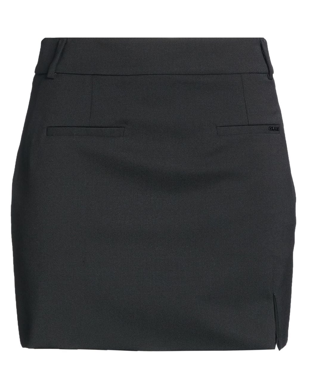 SEVENTY VENEZIA Black Mini Skirt Polyester, Virgin Wool, Elastane