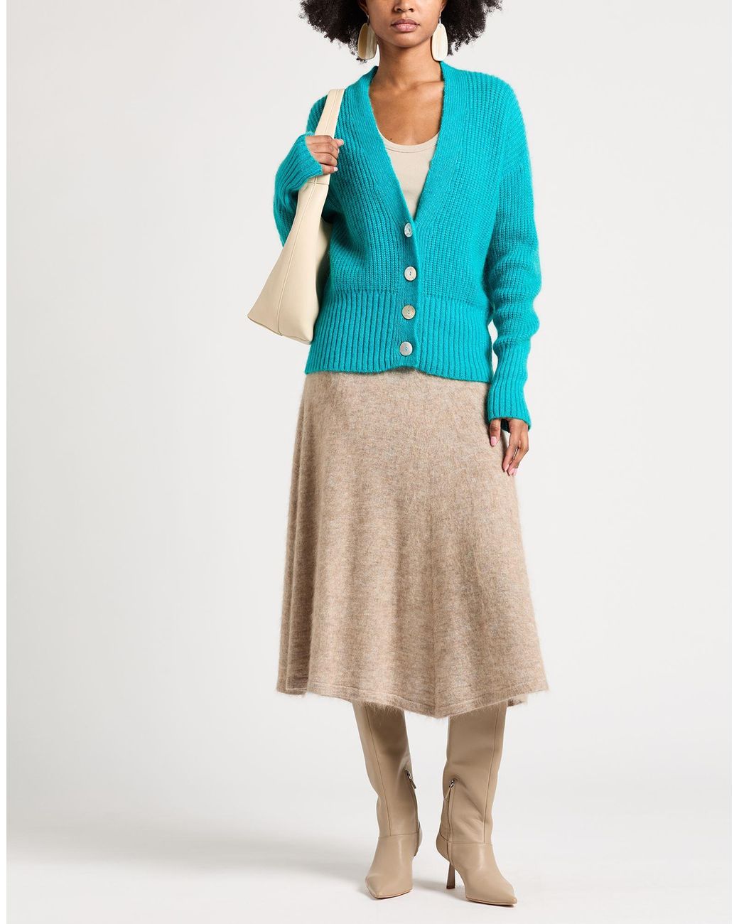 120% Lino Blue Cardigan