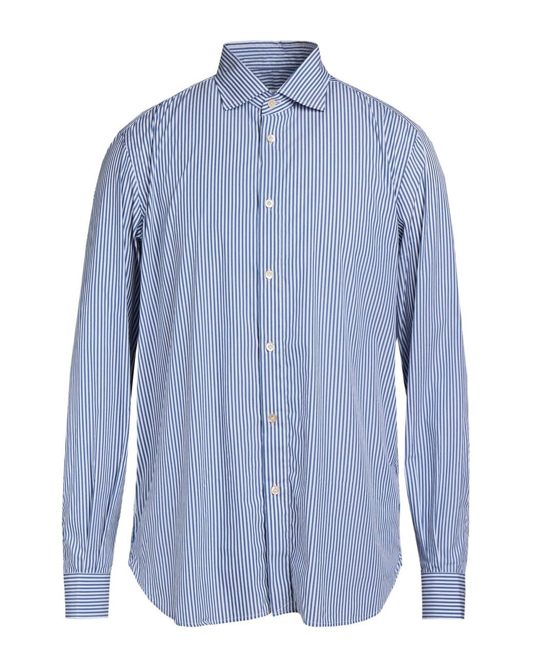 Boglioli Blue Shirt Cotton, Polyamide, Elastane for men