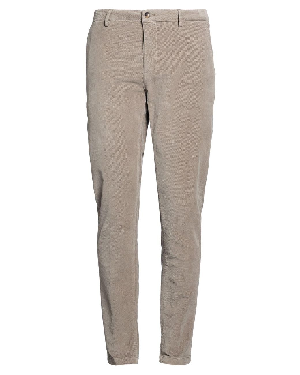 Yan Simmon Gray Pants Cotton, Elastane for men